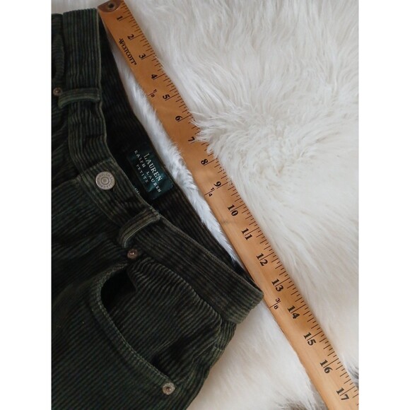 Lauren Ralph Lauren Women's Size 6 Petite Forest Green Corduroy Pants - Picture 8 of 10